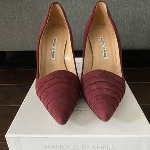 Manolo Blahnik Burgundy Heels
